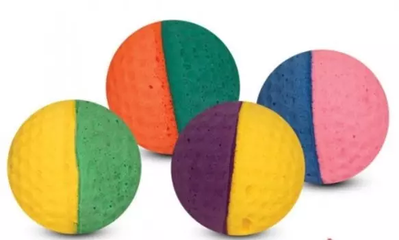 Triol игрушка для кошек Мяч для гольфа разноцветный (1 шт) (4 см.)