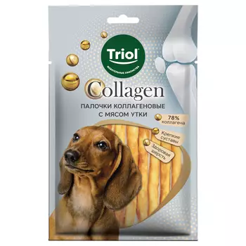 Triol Collagen лакомство для собак Палочки коллагеновые (Утка, 80 г.)