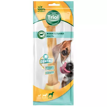Triol Dental лакомства для собак кость жевательная узловая (Говядина, 85-90 г.)