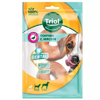 Triol Dental лакомства для собак пончики жевательные (Утка, 2 х 35 г.)
