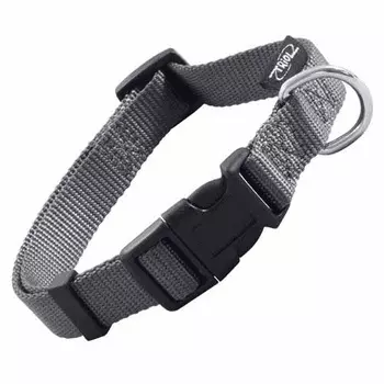 Triol HL07M ошейник нейлоновый "Стандарт" со светоотражающей строчкой (M, Серый)