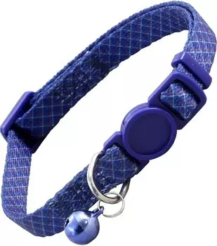 Triol HL27 ошейник нейлоновый "Клетка" для кошек (10*210-330 мм., Темно-синий)
