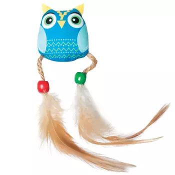 Triol игрушка для кошек Совенок с перьями