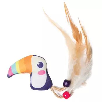 Triol игрушка для кошек Тукан с перьями