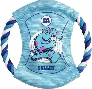 Triol игрушка для собак летающий диск на веревке с пищалкой Sulley (19 см.)