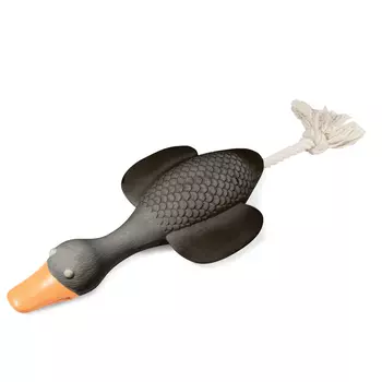 Triol игрушка для собак из латекса Гусь с веревкой (24 см.)