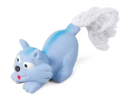 Triol Mini Dogs игрушка для собак мелких пород из латекса Котенок с веревкой (16,5 см.)