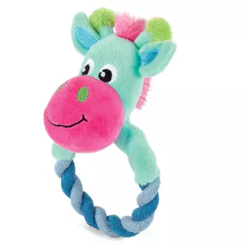 Triol Puppy игрушка для щенков мягкая Жираф с кольцом (17 см.)