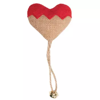 Triol Natural игрушка для кошек Сердечко с бубенчиком Кантри из джута (15 см.)