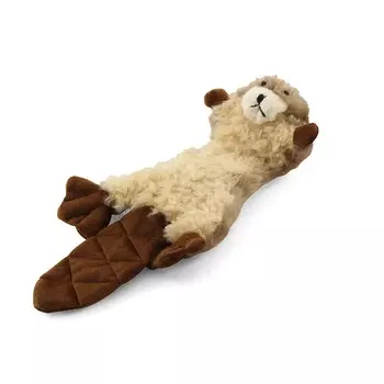 Triol игрушка плюшевая "Бобер" с двумя пищалками для собак (25 см.)