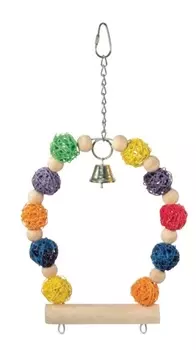 Triol игрушка "Качели с шариками" для птиц (35 см.)