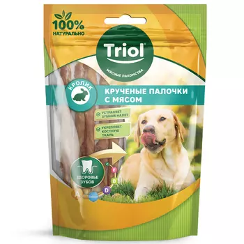 Triol лакомство для собак Крученые палочки (Кролик, 70 г.)