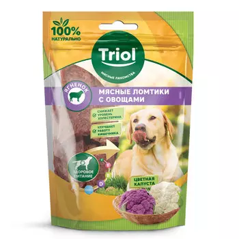 Triol лакомство для собак мясные ломтики (Ягненок, 70 г.)