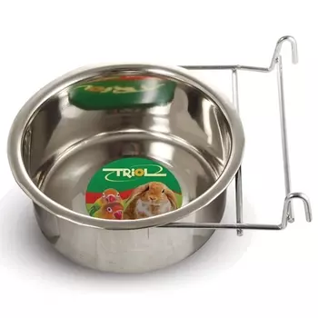 Triol миска металлическая на держателе для птиц и грызунов (0,55 л.)