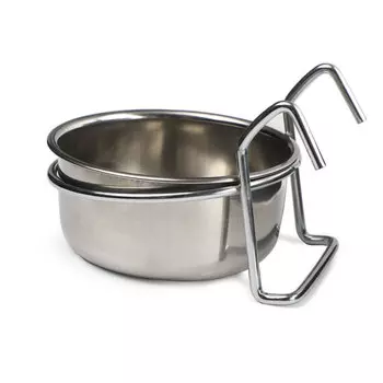 Triol миска металлическая на держателе для птиц и грызунов (0,15 л.)