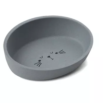 Triol Natural миска из бамбука на резинке Кошечка (0,24 л., Серый)