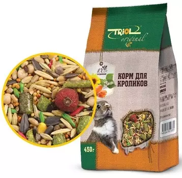 Triol Original корм для кроликов (Злаковое ассорти, 450 г.)