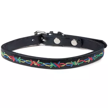 Triol ошейник из искусственной кожи Этно (XS, Черный)