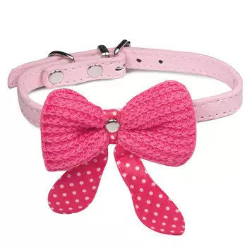 Triol ошейник кожаный "Ушки" для собак (XS, Розовый)