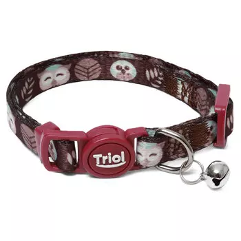 Triol ошейник нейлоновый для кошек Сова (10*210-330 мм.)
