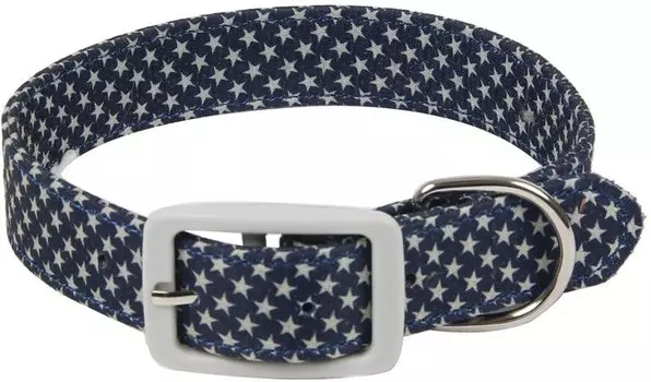 Triol ошейник тканевый "Звездочки" (16*260-350 мм, Синий)