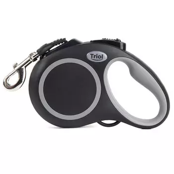 Triol поводок-рулетка для собак Urban до 50 кг (5 м лента) (Черный)