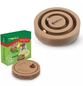 Triol развивающая игрушка 2в1 для кошек и собак
