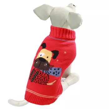 Triol свитер Собачка (Красный, XS, Унисекс)