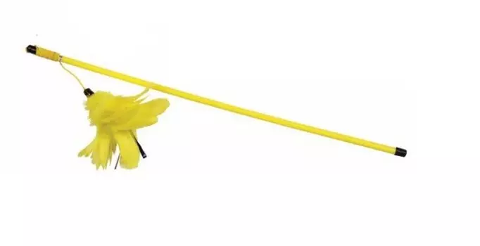 Triol игрушка-дразнилка для кошек Желтые перья