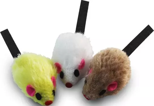 Triol набор игрушек для кошек Активная игра 21 (3 мыши) (5 см.)