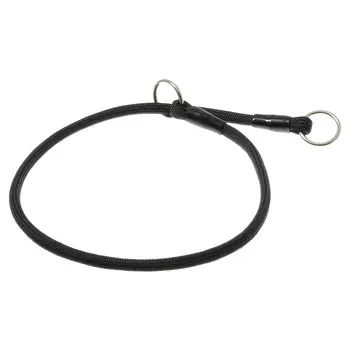 V.I.Pet ошейник-удавка с 2-я кольцами (6 мм. х 55 см., Черный)