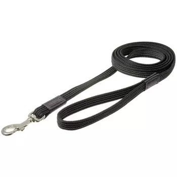 V.I.Pet поводок с карабином профессиональный с латексной нитью (20 мм. х 5 м., Черный)