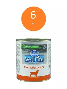 Vet Life Dog Convalescence консервы для собак в период восстановления (Курица, 300 г. упаковка 6 шт)
