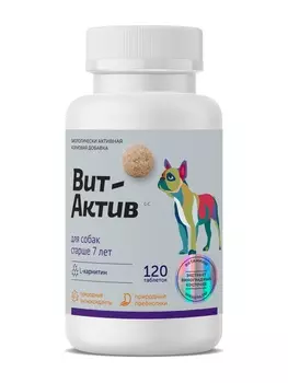 Вит-Актив Биологически активная кормовая добавка для собак старше 7 лет (120 таб.)