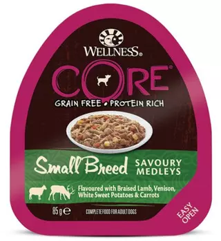 Wellness Core Small Beed консервы для собак мелких пород (Баранина и оленина, 85 г.)