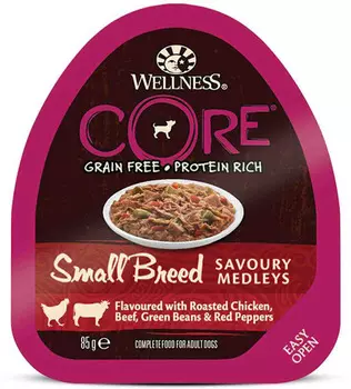 Wellness Core Small Beed консервы для собак мелких пород (Курица и говядина, 85 г.)