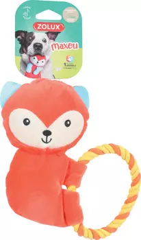 Zolux игрушка плюшевая тяни-толкая с пищалкой Хитрый лис (20 см.)