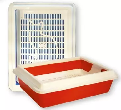 ZOOexpress туалет Кис с сеткой глубокий с рамкой (40,5 х 30 х 6,5 см.)