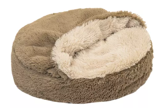 ZooM лежанка с карманом Furry (50 х 50 х 17 см., Коричневая)