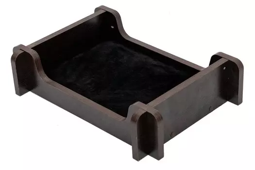 Zoom Настенная лежанка Паркур фигурная (элемент комплекса) (46 х 31 х 11 см., Венге)