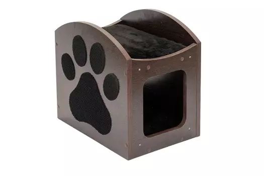 Zoom Настенный домик Паркур закрытый (элемент комплекса) (40 х 30 х 28,5 см., Венге)