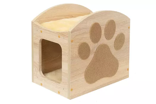 Zoom Настенный домик Паркур закрытый (элемент комплекса) (40 х 38 х 28,5 см., Дуб сонома)