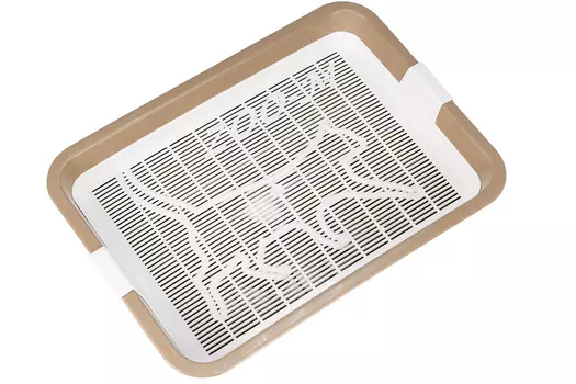 ZooM туалет Кошка малый с сеткой (33 х 24 х 5 см.Бежевый)