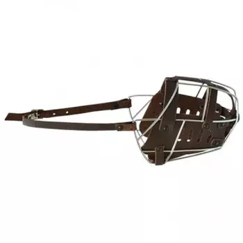 Зооник намордник металлический с кожей №2 (бультерьер)