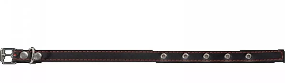 Зооник ошейник кожаный на капроновой ленте (33-42 см.)