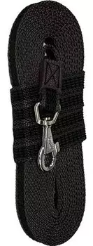 Зооник поводок капроновый с двойной латексной нитью "Эко" (3 м. х 20 мм., Черный)