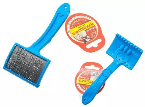 Зооник пуходерка деревянная полукруглая "Кавказец" (10 х 7 см.)