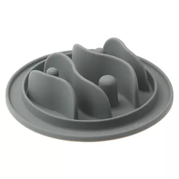 ZooOne миска "Рыбки" игровая для медленного поедания корма (15 см., Серый)