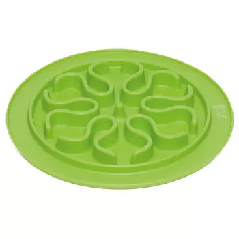 ZooOne миска "Волны" игровая для медленного поедания корма (24 см., Салатовый)