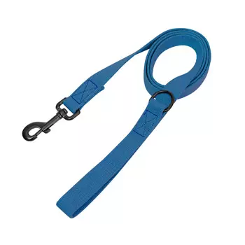 ZooOne поводок брезентовый сшивной (чёрная фурнитура) (25 мм. х 1,5 м., Синий)